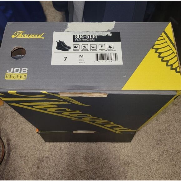 NWT Thorogood 6" Thoroflex Slip On Composite Toe Station Boots Job Fitted Size 7 - Picture 2 of 8